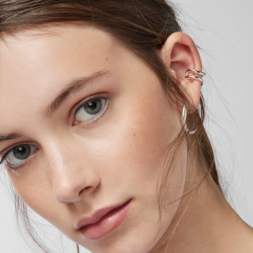 עגיל האב הליקס ללא חור כפול כסף