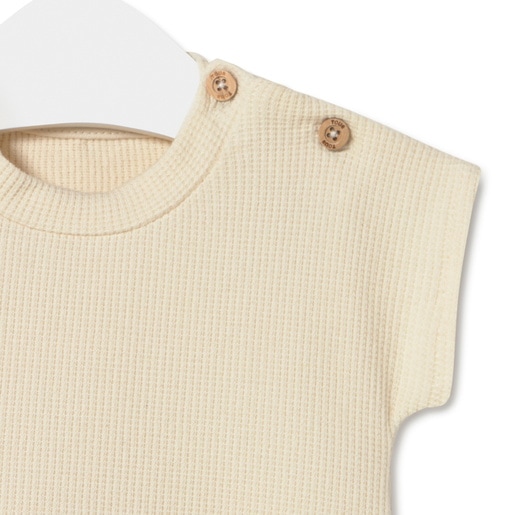 Baby bodysuit with skirt in Classic ecru