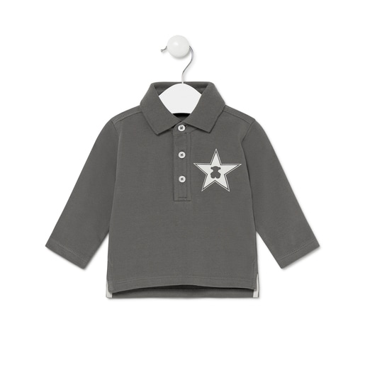 Polo Estrela/Ursos Casual Cinzento