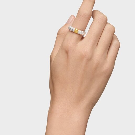 Silver and silver vermeil Virtual Garden Ring