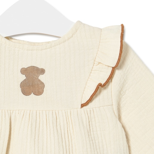 Girls outfit in Brown ecru