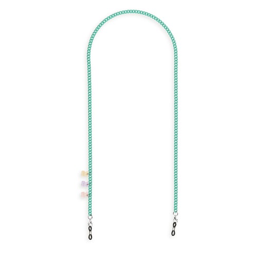Turquoise Bears Chain Mask and glasses chain