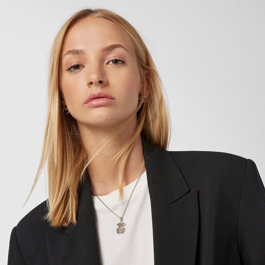 Маленькая подвеска Fragile Nature из оксидированного серебра