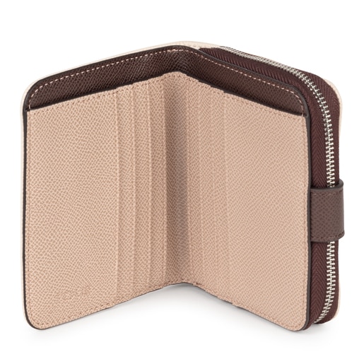 Small beige and brown New Dubai Wallet