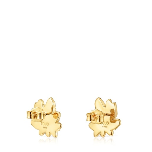 18kt gold plating over silver Earrings with motif Yagrumo