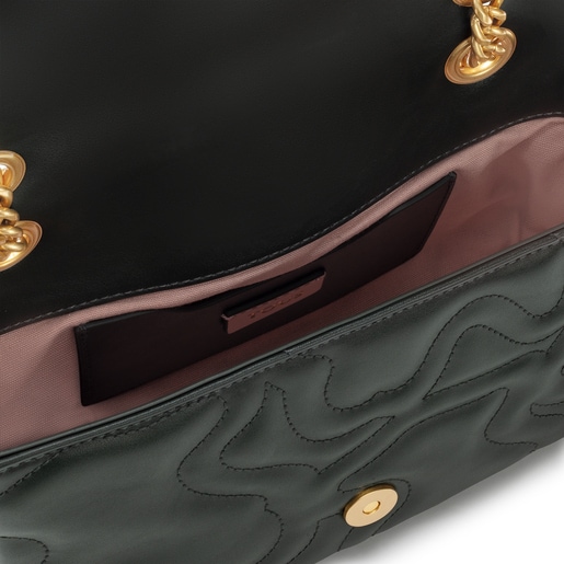 Bandolera pequeña con solapa Kaos Dream verde