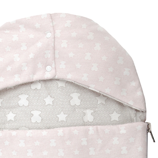 Micropoints reversible pram sleeping bag in pink Tous. TOUS