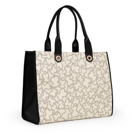 Große Shopping-Tasche Amaya Kaos Icon mehrfarbig in Beige