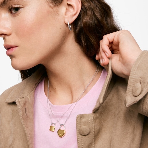 שרשרת במוטיב מנעול דובון 16 מ"מ בשני גוונים מקולקציית TOUS Unlock