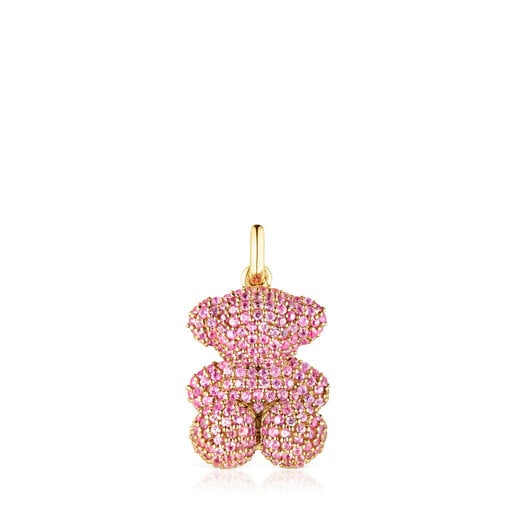 TOUS Sapphire and gold Bold Bear pendant | Plaza Las Americas