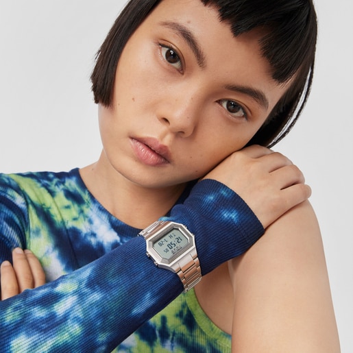Bel-Air Digital watch with steel strap