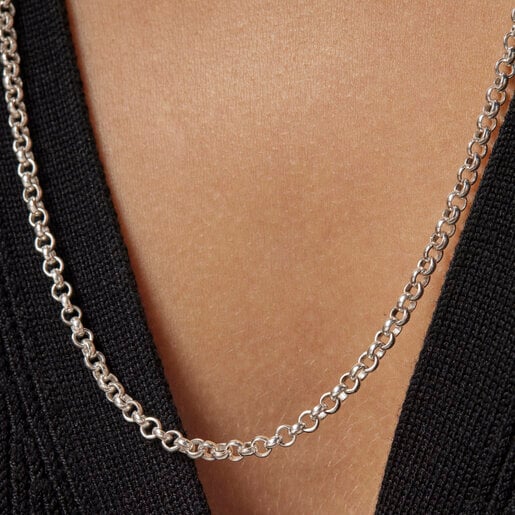 Silver TOUS Chain Choker with balls 60cm