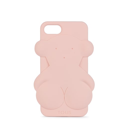 Funda de móvil iPhone 7 Rubber Bear en color rosa