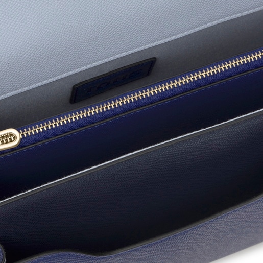 Bandolera mediana azul marino Audree Saffiano