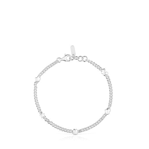 Silver Chain bracelet with motifs Bold Motif