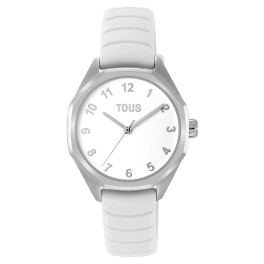 Analog Watch with white rubber strap TOUS Now KDT