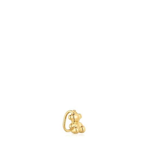עגיל הליקס דובון Bold Bear עם ציפוי זהב 18 קראט על כסף