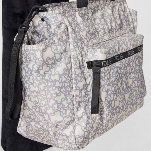 Pañalera Mommy Bag Kaos Mini Sport beige-gris