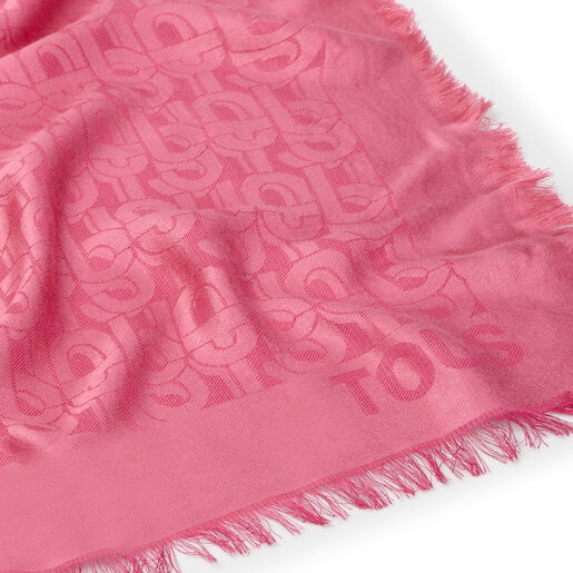 Foulard carré rose grand TOUS MANIFESTO