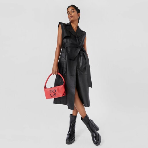 Bolso de hombro de piel coral TOUS Balloon