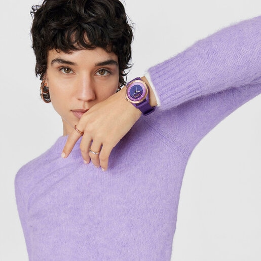 Purple solar-powered Analogue watch Vibrant Sun | TOUS