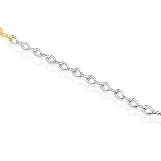 Pulsera de plata y con baño de oro 18 kt sobre plata Bent