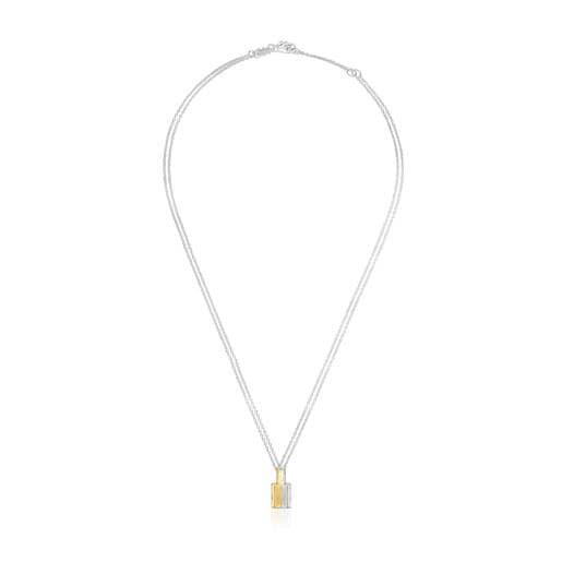 مجموعة من عِقدَين بحلية على شكل قفل بدرجتَي لون من تشكيلة TOUS Unlock