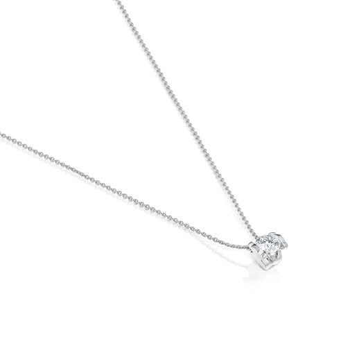 Gargantilla de platino con diamante talla brillante creado en laboratorio 0,50 ct Sweet Diamonds LGD