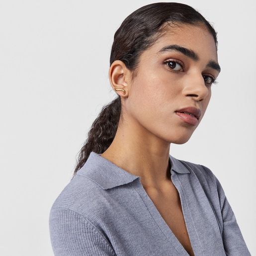 Волнистые серьги Hav из вермеля