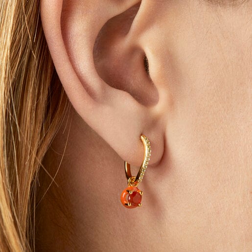 TOUS Vibrant Colors Earring with carnelian and colored enamel