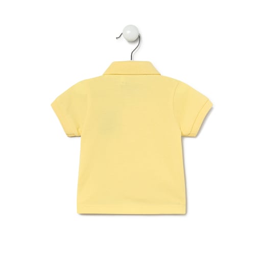 Boys Casual pique fabric polo shirt in yellow