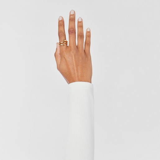 Silver vermeil Spiral ring New Hav