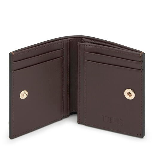 Cartera pequeña marrón Kaos Mini Lines