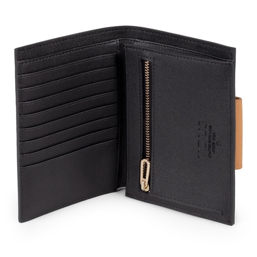 Small beige and black Kaos Mini wallet