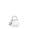 Small silver-colored leather Shoulder bag TOUS Dora