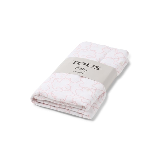 Muse bamboo muslin blanket in pink