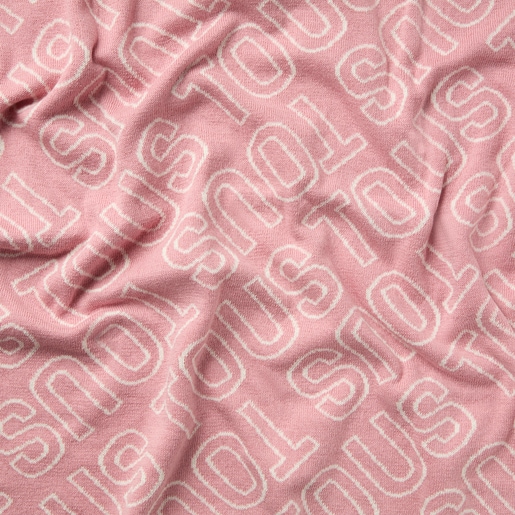 Reversible baby blanket in Nilo TOUS logo pink