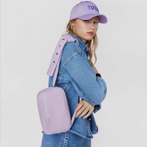 モーブカラーのクロスボディ・レポーターバッグ TOUS Carol