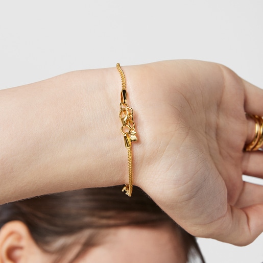 Silver Vermeil Glaring Bracelet with Onyx and Zirconia