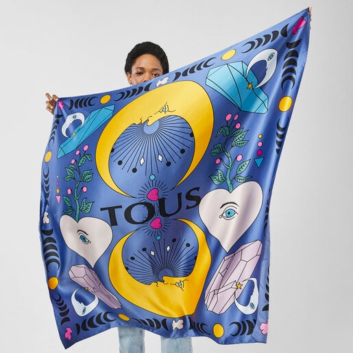 ブルーカラーのスカーフ TOUS Magic Gems