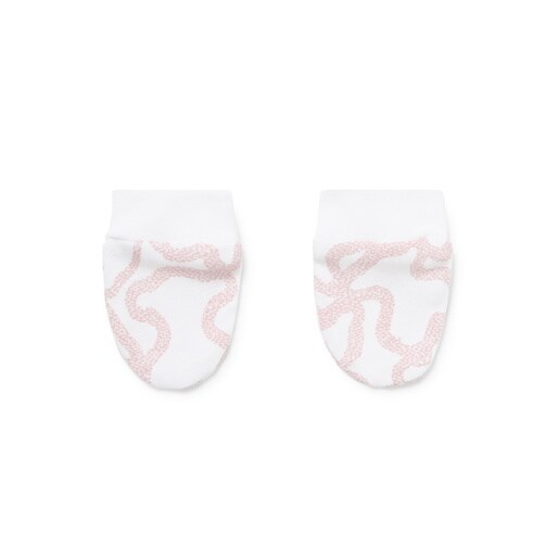 Conjunto de bebé gorro y manoplas Kaos rosa