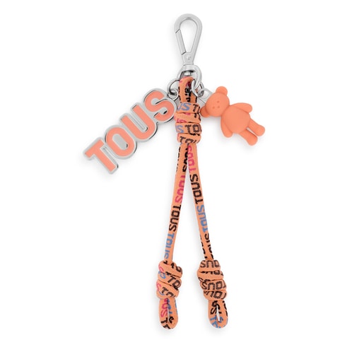 Orange TOUS Logo Rope Key ring