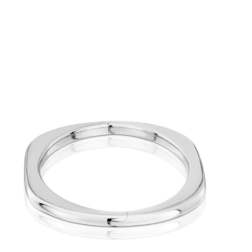 Bracelet manchette fermé en argent Line