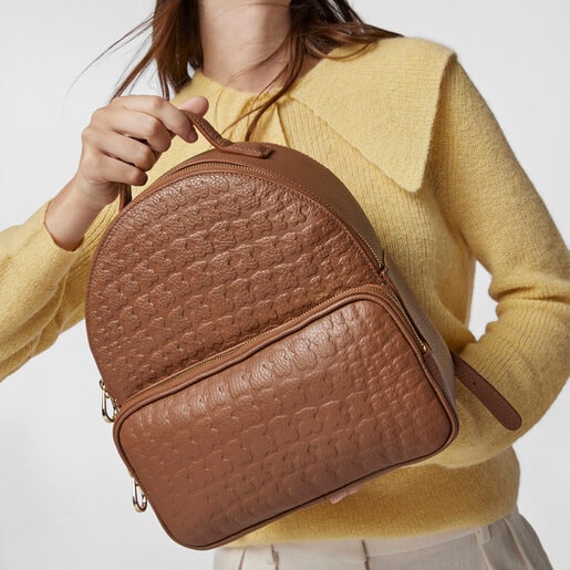 Коричневый кожаный рюкзак Sherton