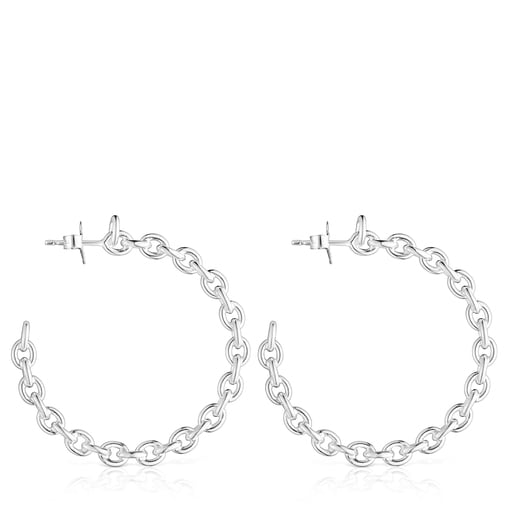 Silver TOUS Calin Hoop earrings
