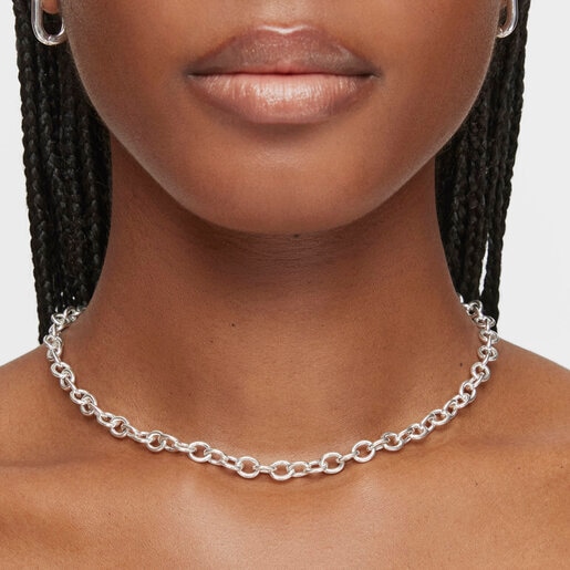 Short 42 cm silver Necklace TOUS Basics