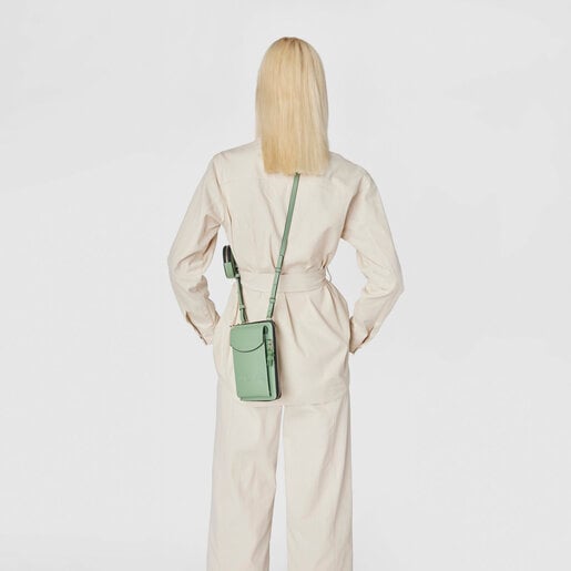 カーキのウォレット付きハンギング・スマホポシェット TOUS La Rue