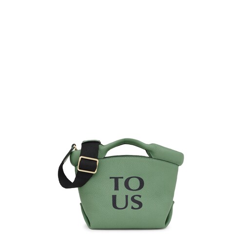 Small khaki-colored leather TOUS Balloon Tote bag