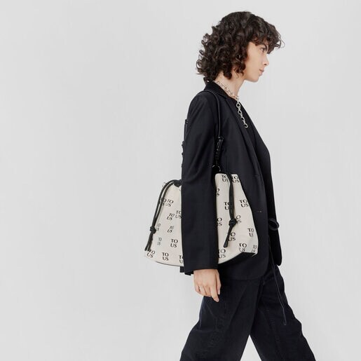 ベージュのラージワンショルダーバッグ TOUS TO-US