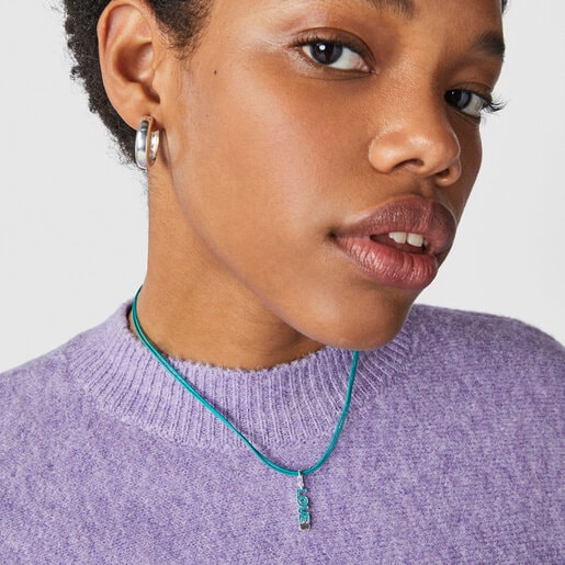 Turquoise nylon TOUS Nylon Basics Necklace | TOUS
